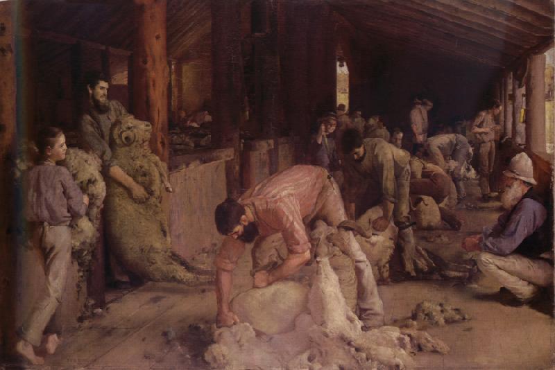 Tom roberts Shearing the rams France oil painting art